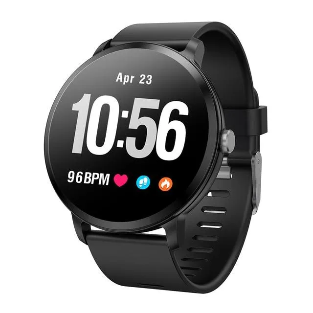 Activity Tracker Fitness Tempered Glass Smartwatch with Heart Rate Monitor