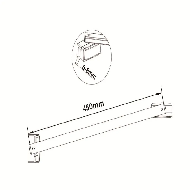 Aica 187/197 cm Box Doccia Angolare Porta Battente Vetro 6 mm Temperato Anticalcare Telaio e Barra Stabilizzatrice Cromato Lucido