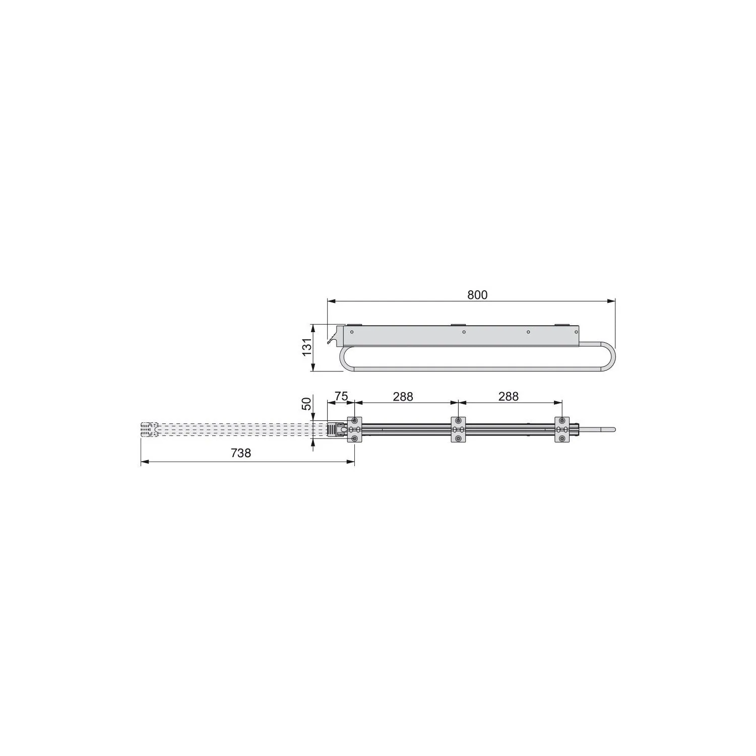 Appendiabiti Estraibile Per Armadio 80cm