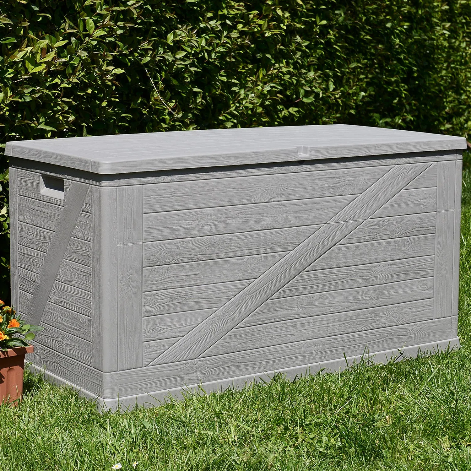 Baule Multibox Wood Line Grigio Tortora