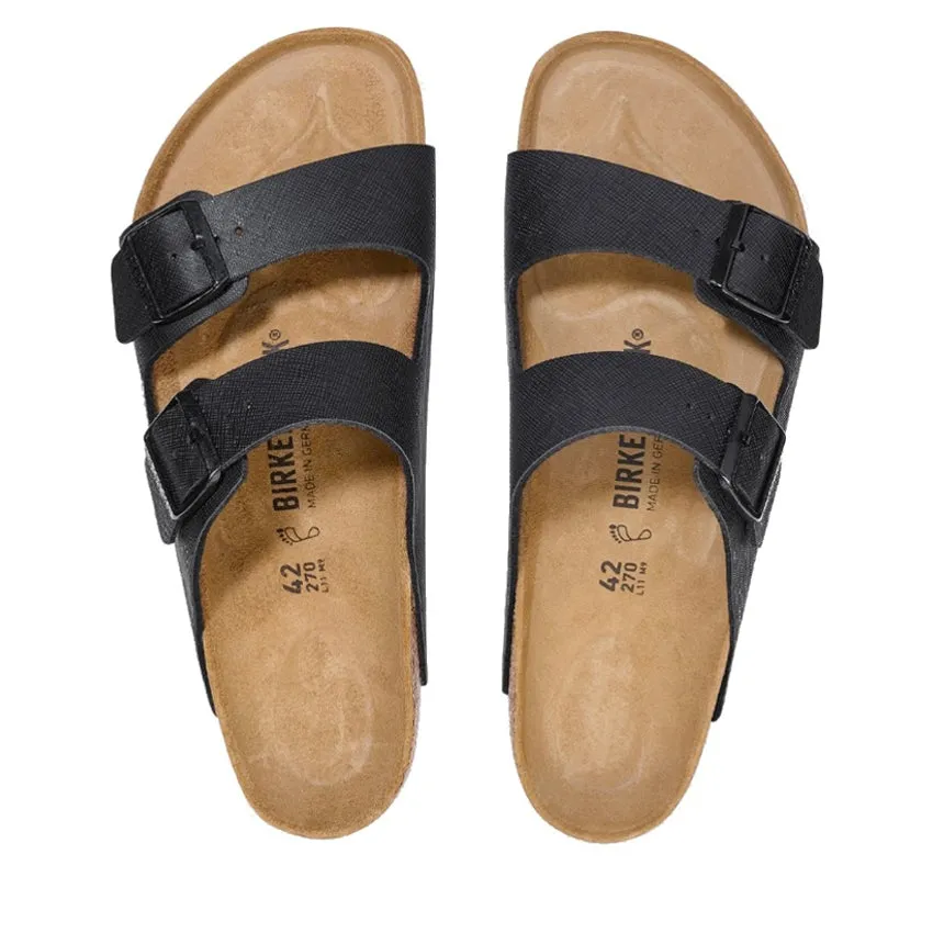 BIRKENSTOCK SANDALO ARIZONA SAFFIANO 1026425 NERO