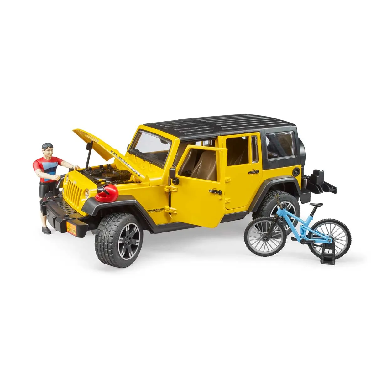 BRUDER Jeep Wrangler Con Bici E Ciclista - 02543