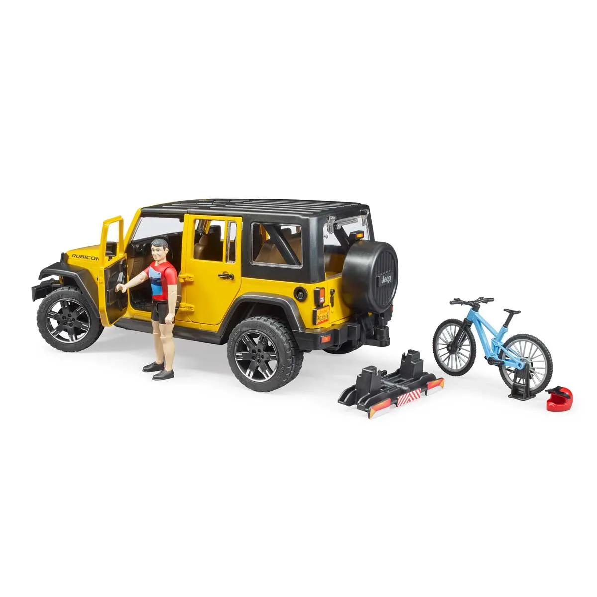 BRUDER Jeep Wrangler Con Bici E Ciclista - 02543