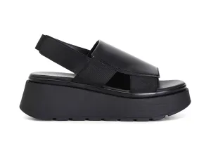 CafèNoir Donna Sandalo Zeppa mono Fascia in Pelle