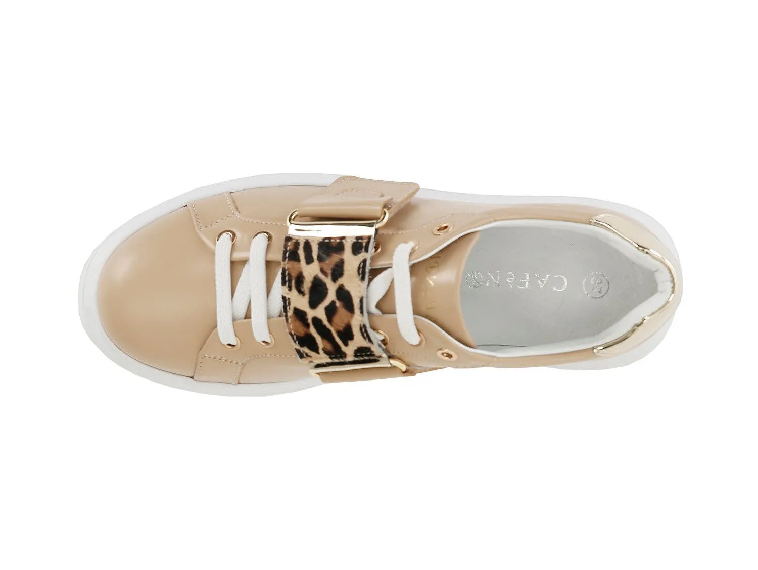 CafèNoir Sneakers Donna con Cinturino Animalier Tomaia Pelle