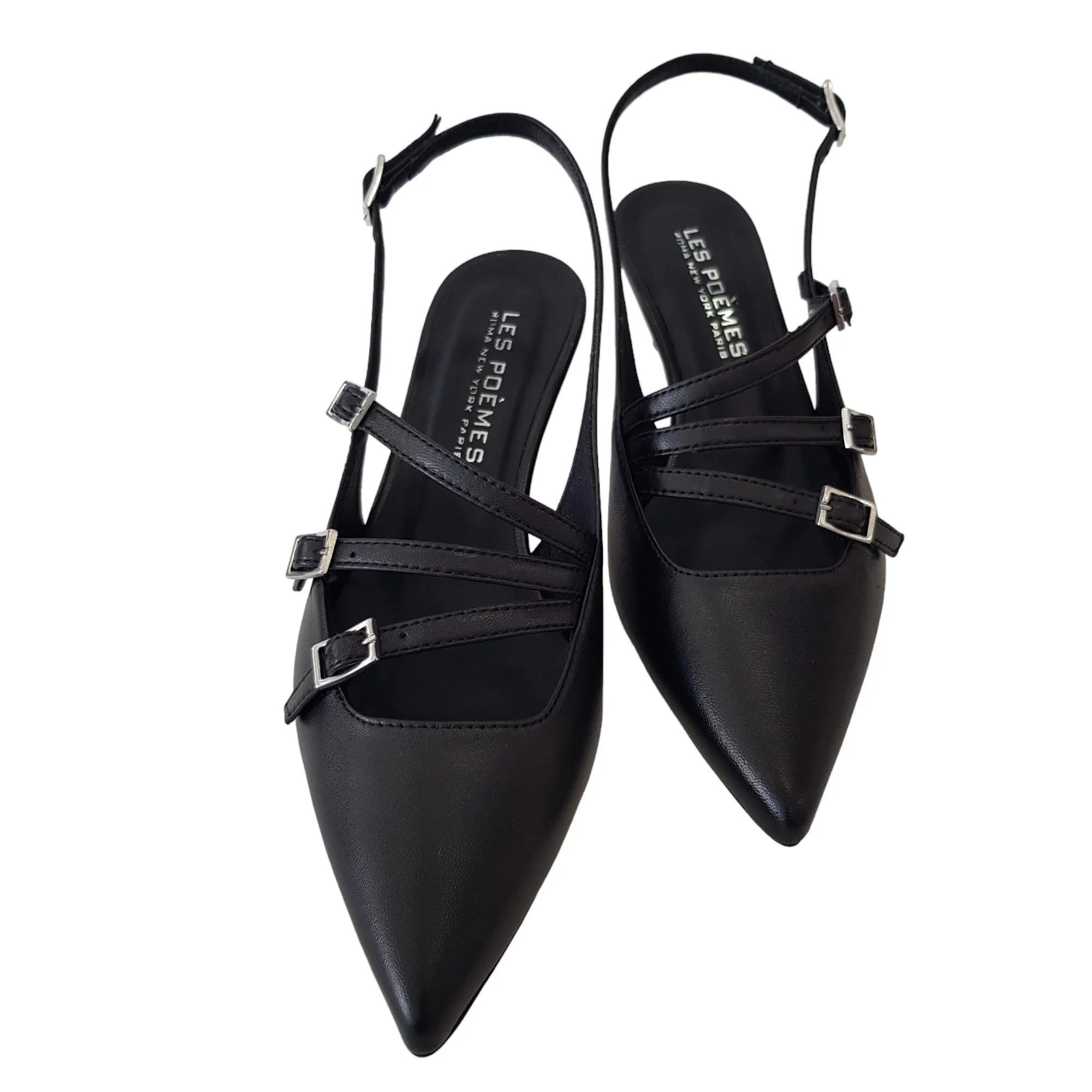 Les Poemes Donna Slingback pelle nero Rif.819