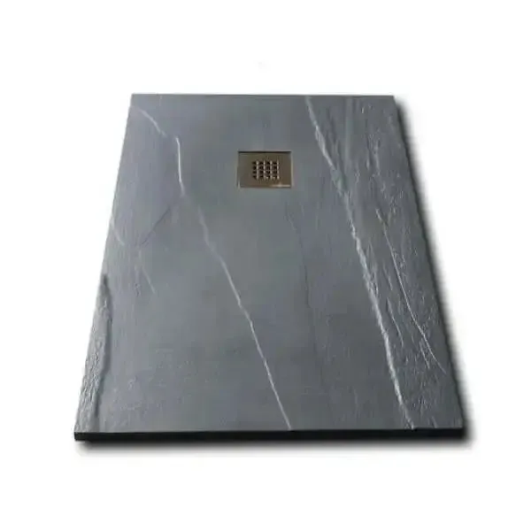 Piatto Doccia Solidstone Mineral Marmo Grafite H2.8cm Effetto Ardesia